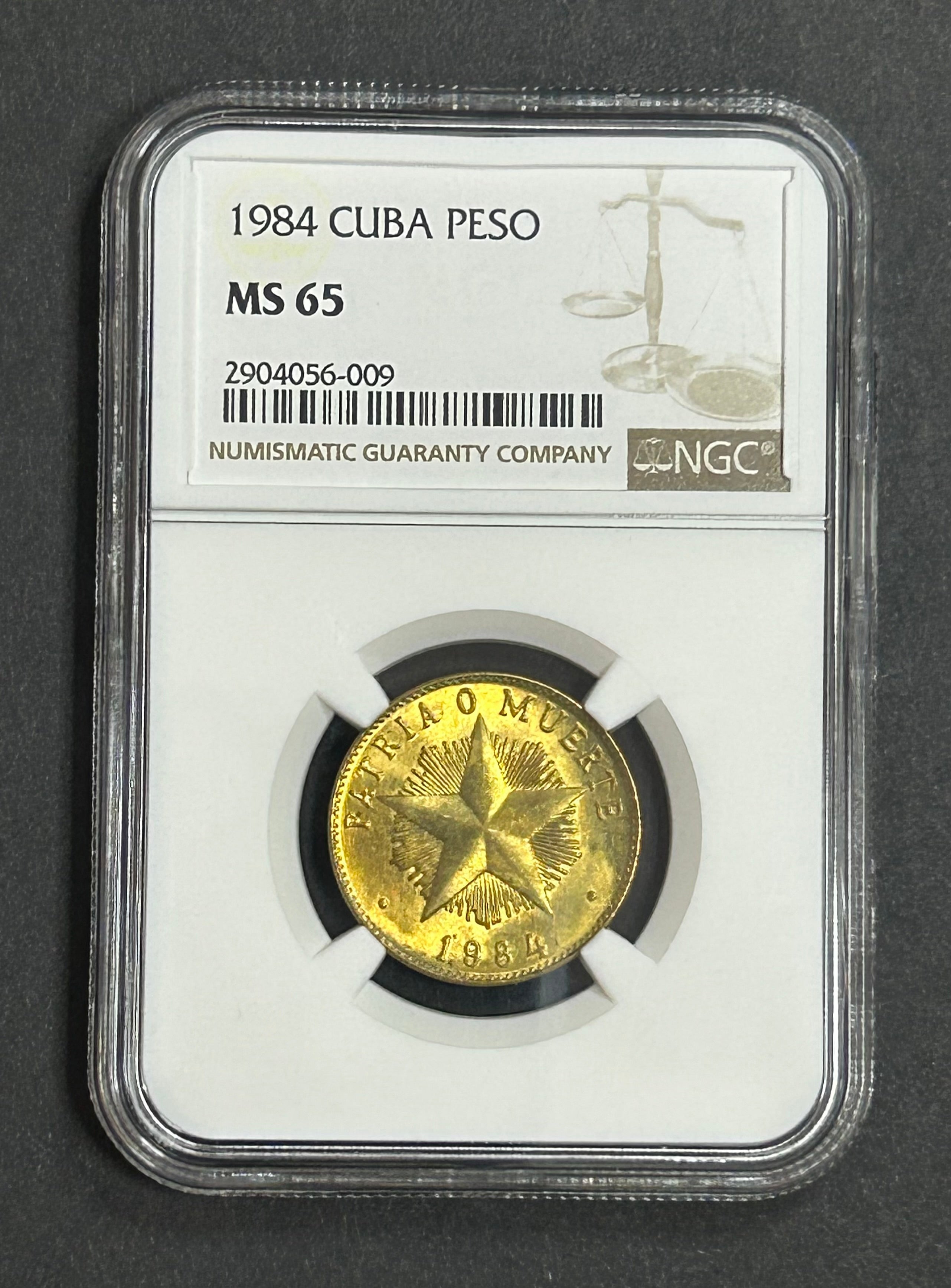 1984 1 Peso  MS65 NGC