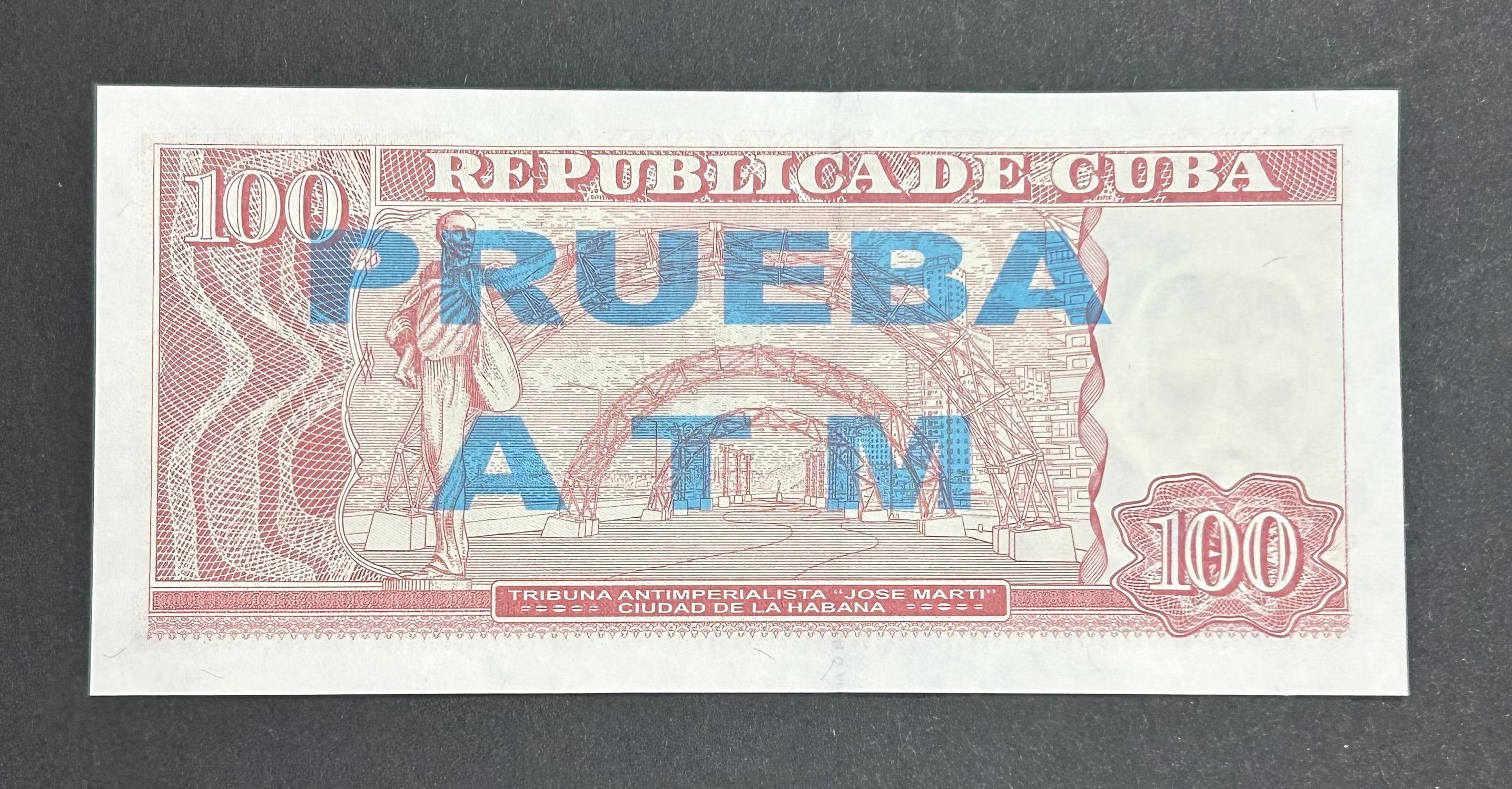 2017 100 Pesos PRUEBA ATM - UNC