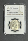 1953 50C MS62 NGC José Marti Centennial