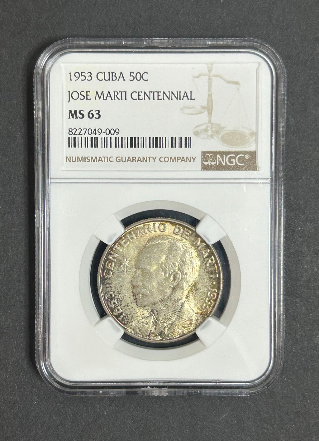 1953 50C MS63 NGC José Marti Centennial