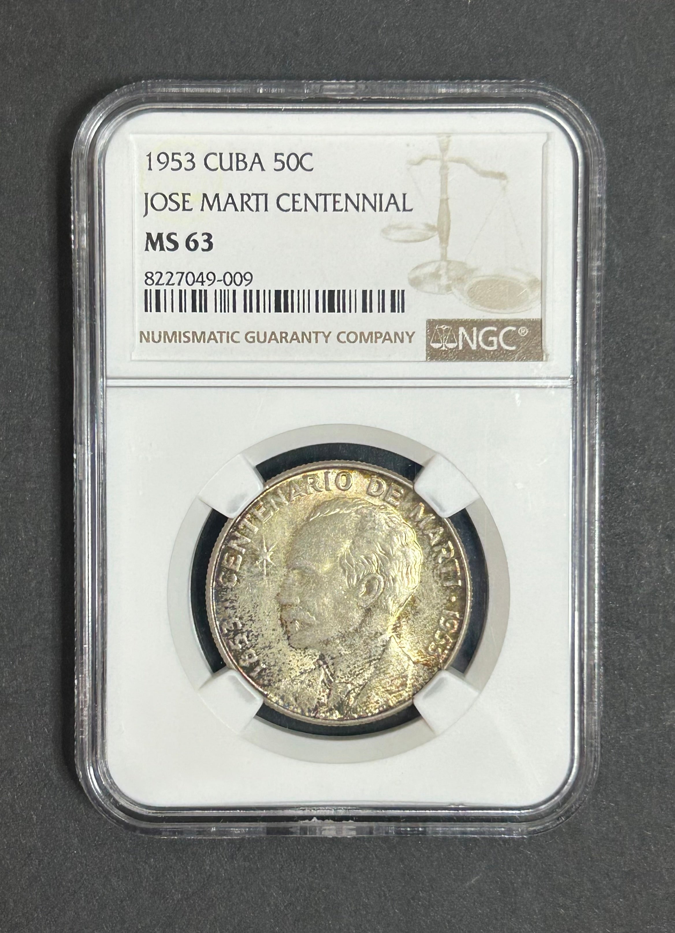 1953 50C MS63 NGC José Marti Centennial