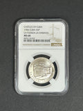 1984 5 Peso MS68 NGC La Fuerza la Habana