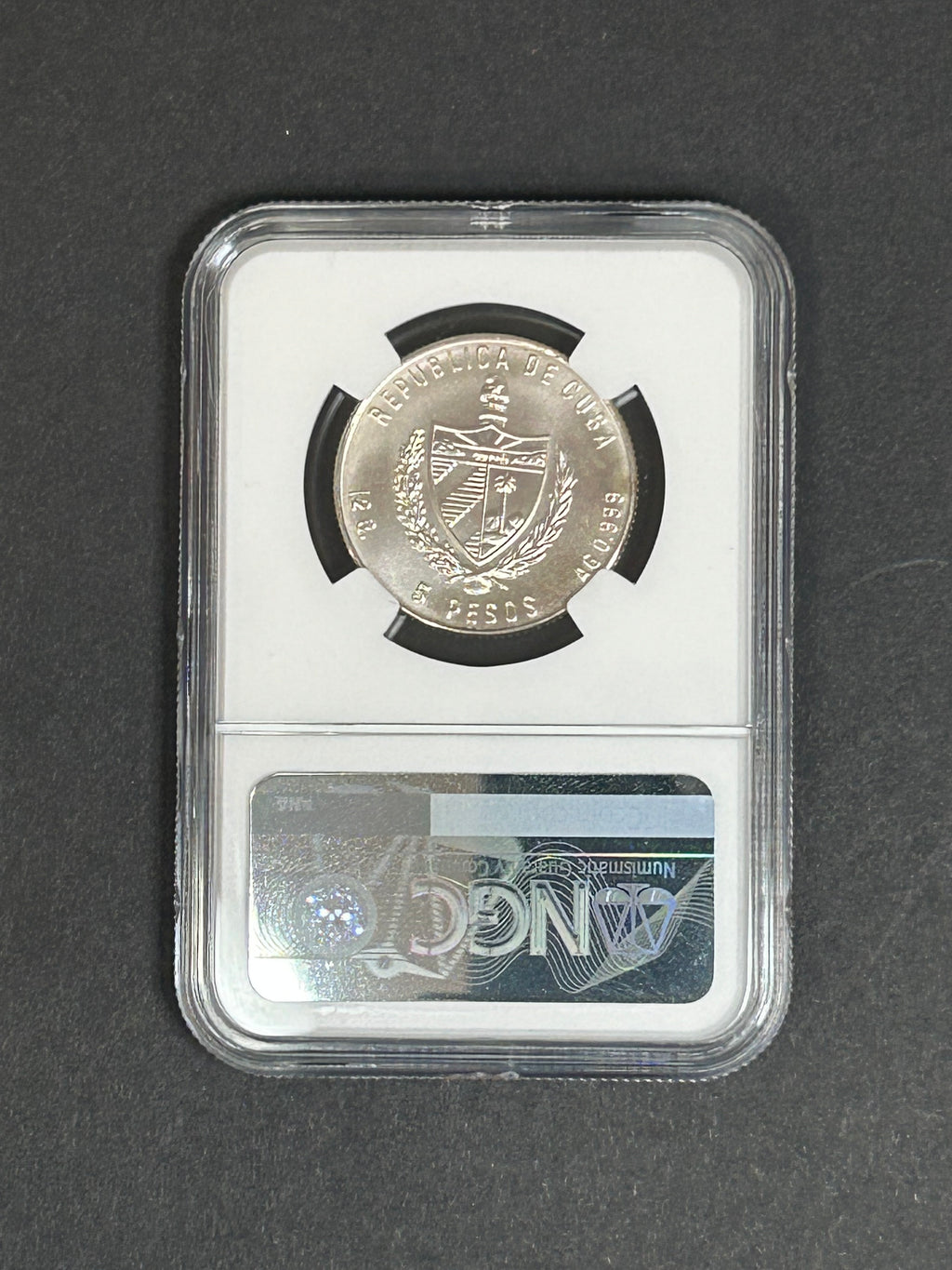 1984 5 Peso MS68 NGC La Fuerza la Habana