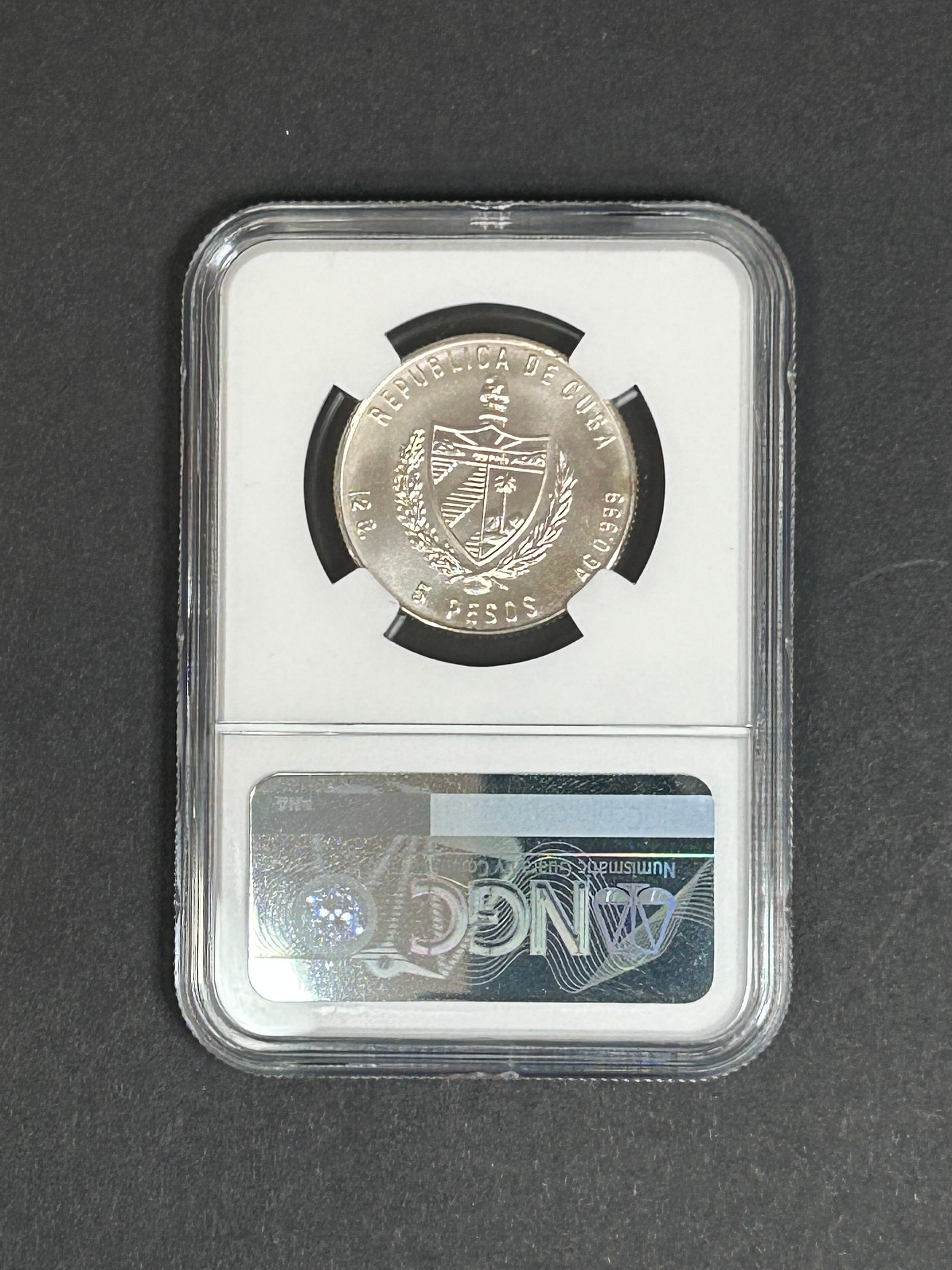 1984 5 Peso MS68 NGC La Fuerza la Habana