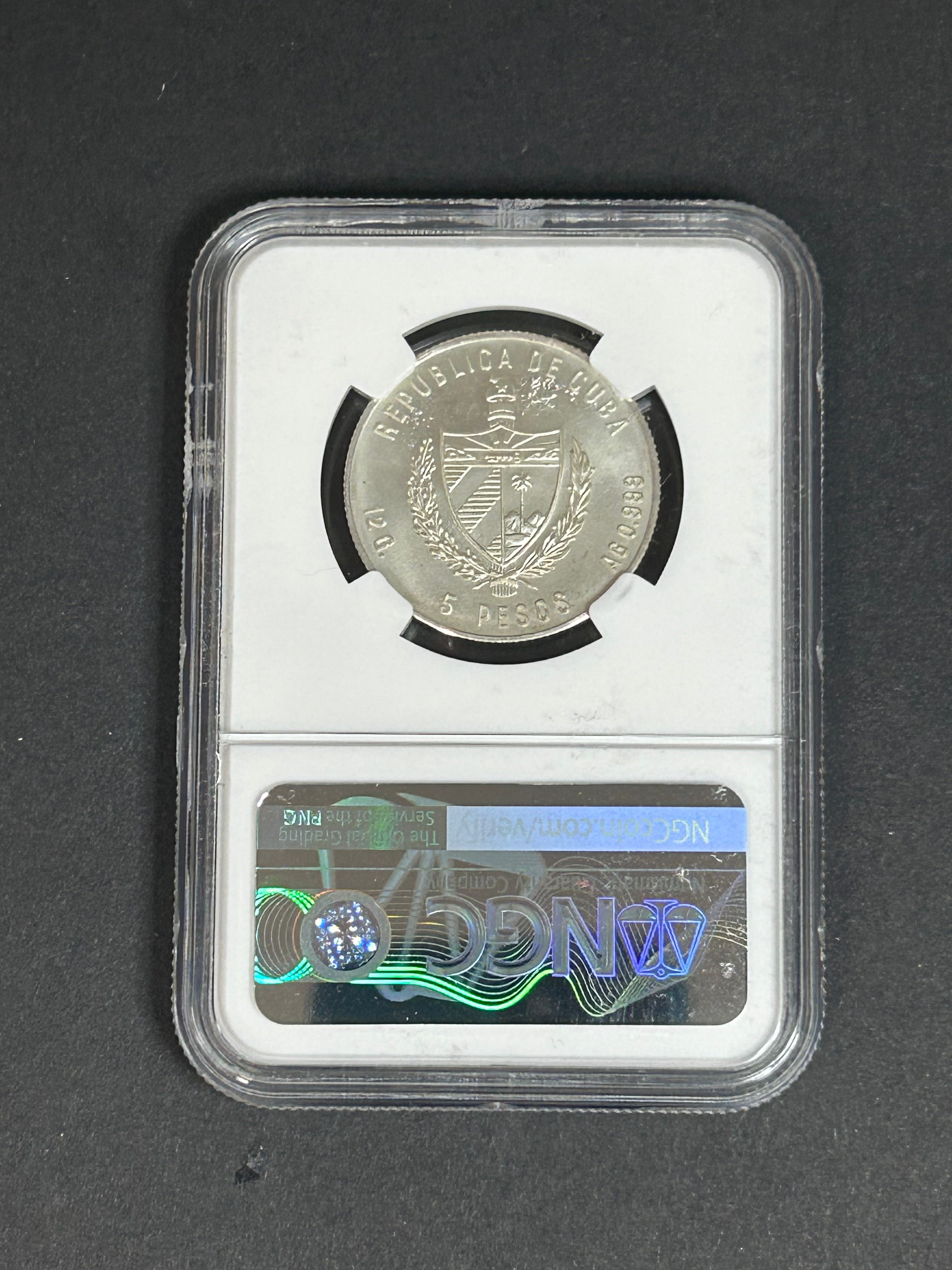 1981 5 Peso UNC DETAILS NGC TOCORORO