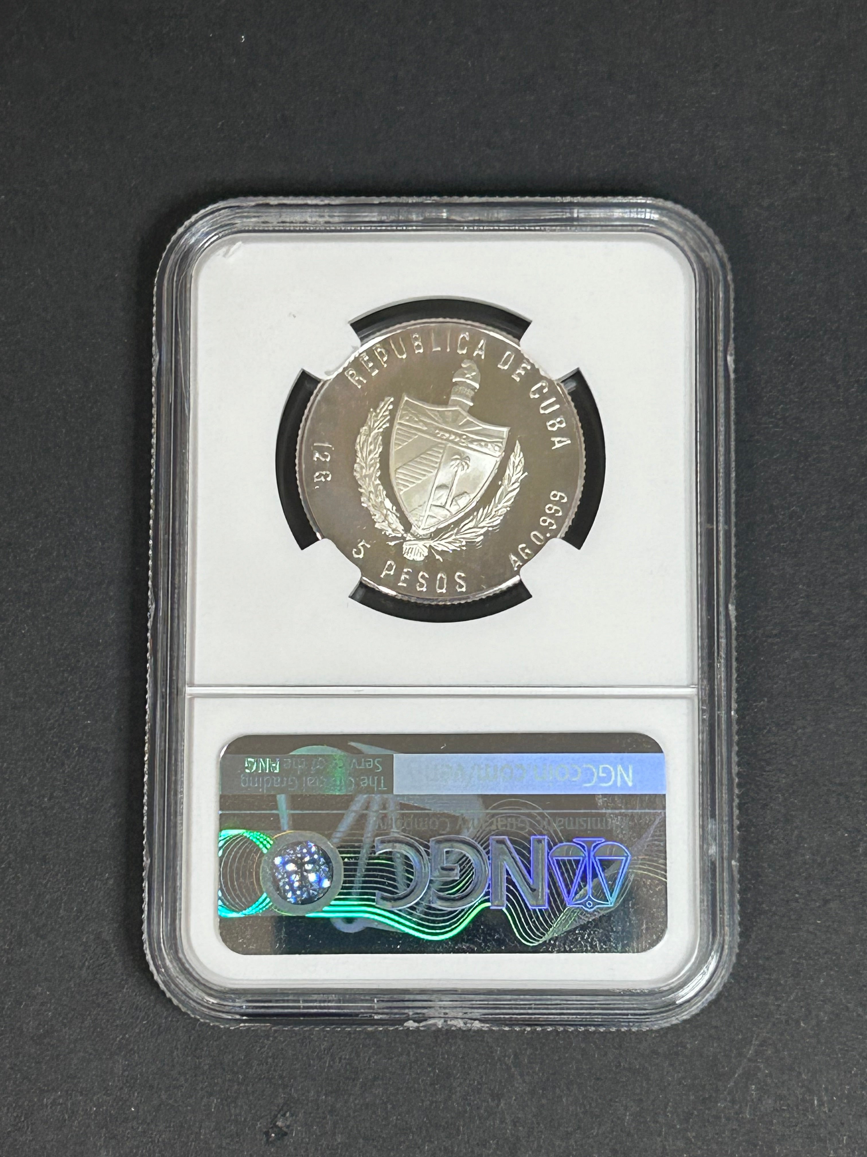 1983 5 Peso PROOF DETAILS NGC