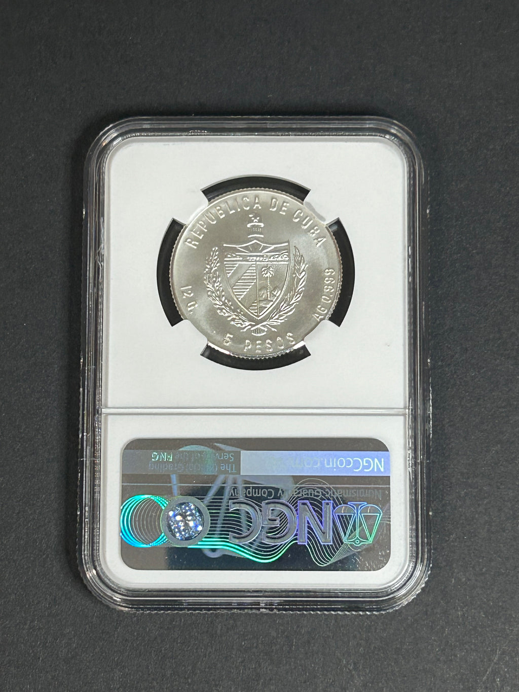 1985 5 Peso MS67 NGC