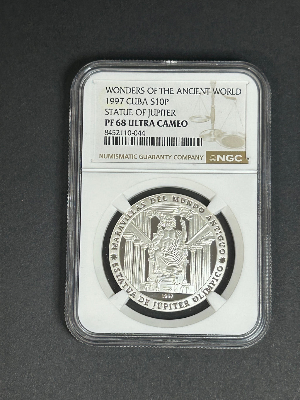 1997 10 Peso PF68 NGC Statue of Jupiter