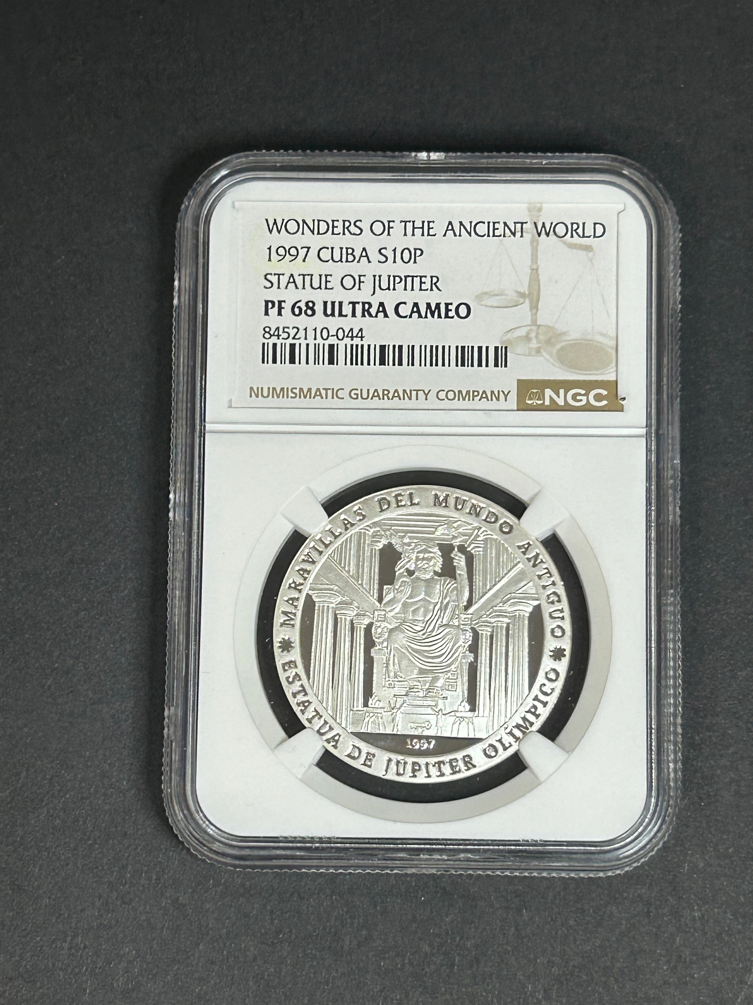 1997 10 Peso PF68 NGC Statue of Jupiter