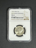 1953 25C Peso MS63 NGC José Marti Centennial