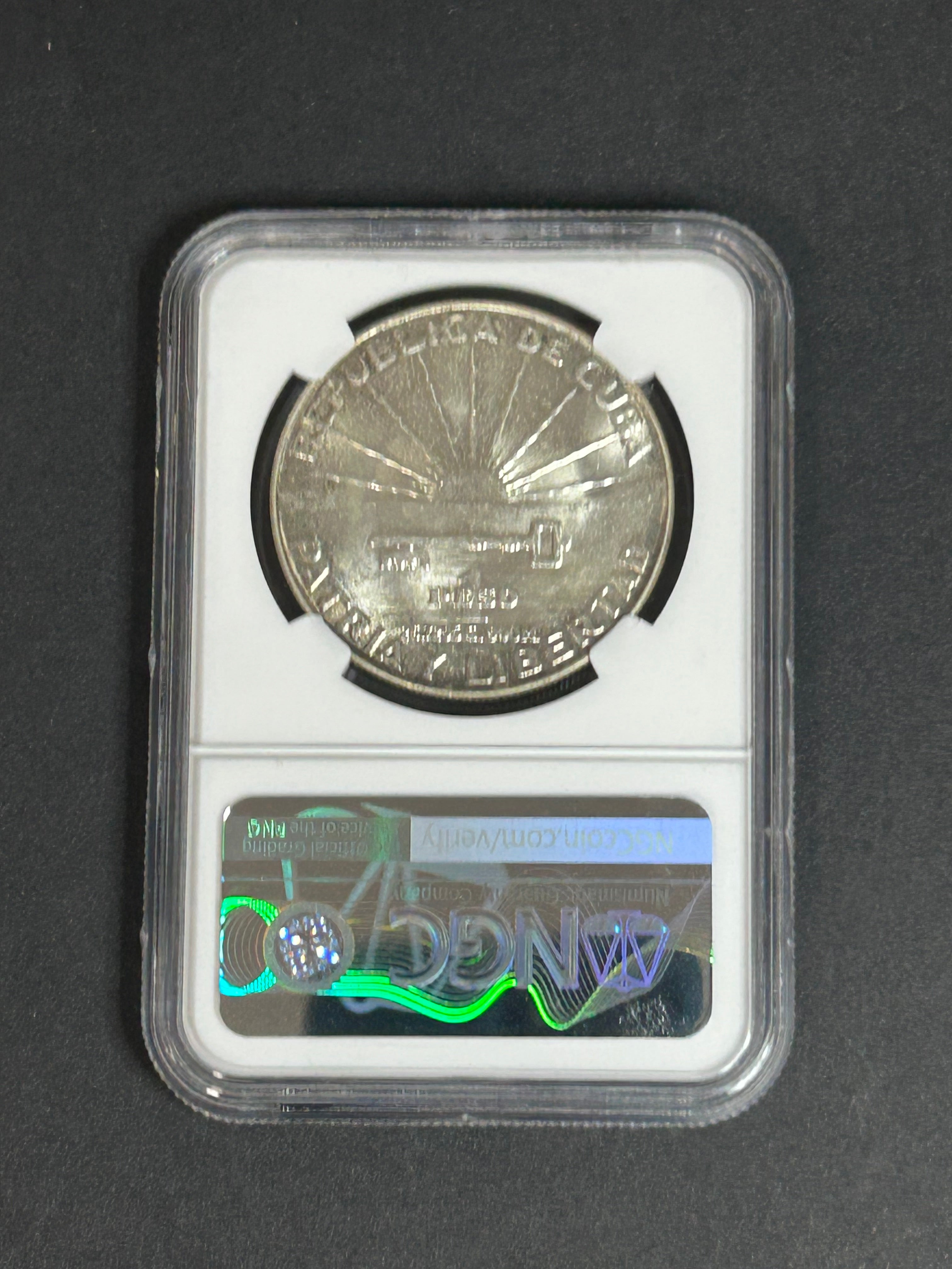 1953 1 Peso MS62 NGC José Marti Centennial