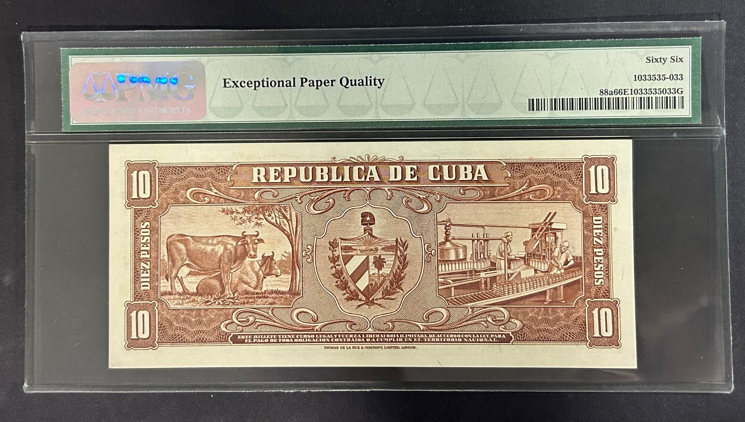 1956 1O Peso PMG 66 EPQ TOP POP