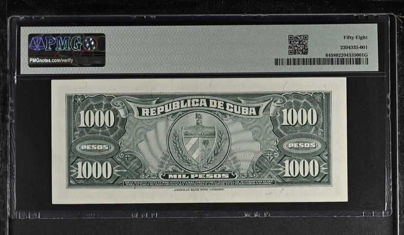 1950 1000 Pesos PMG 58