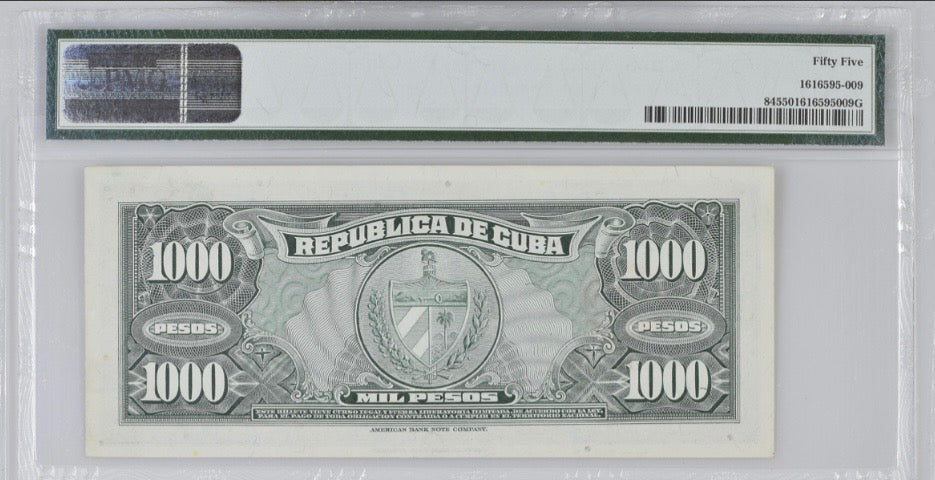1950 1000 Pesos PMG 55