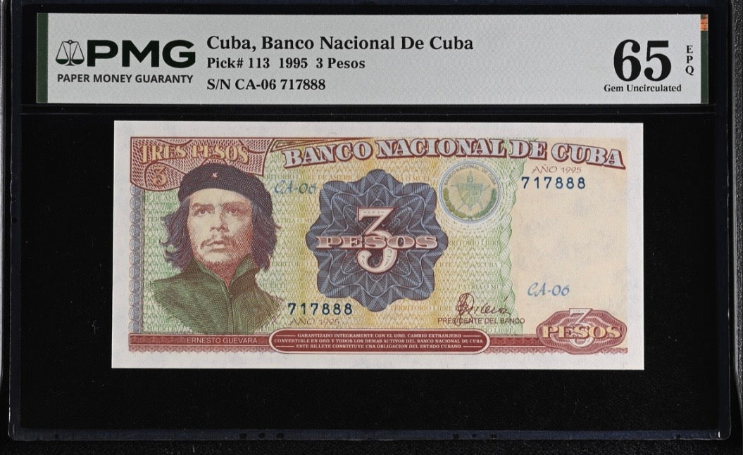 1995 3 Peso PMG 65 EPQ