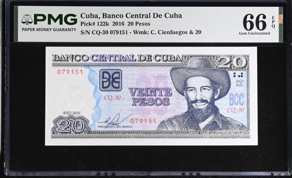 2016 20 Peso PMG 66 EPQ