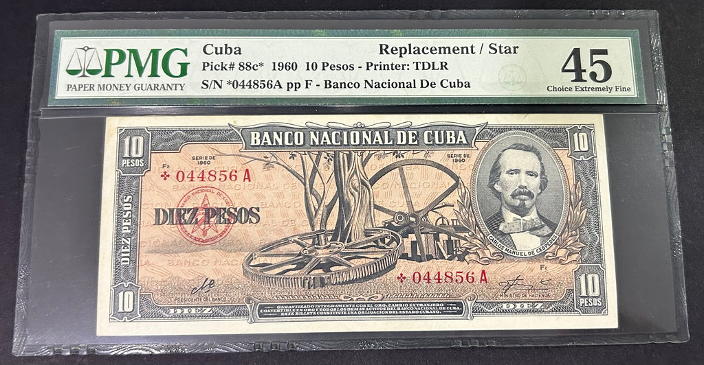 1960 10 Peso PMG 45 (Replacement-Star)