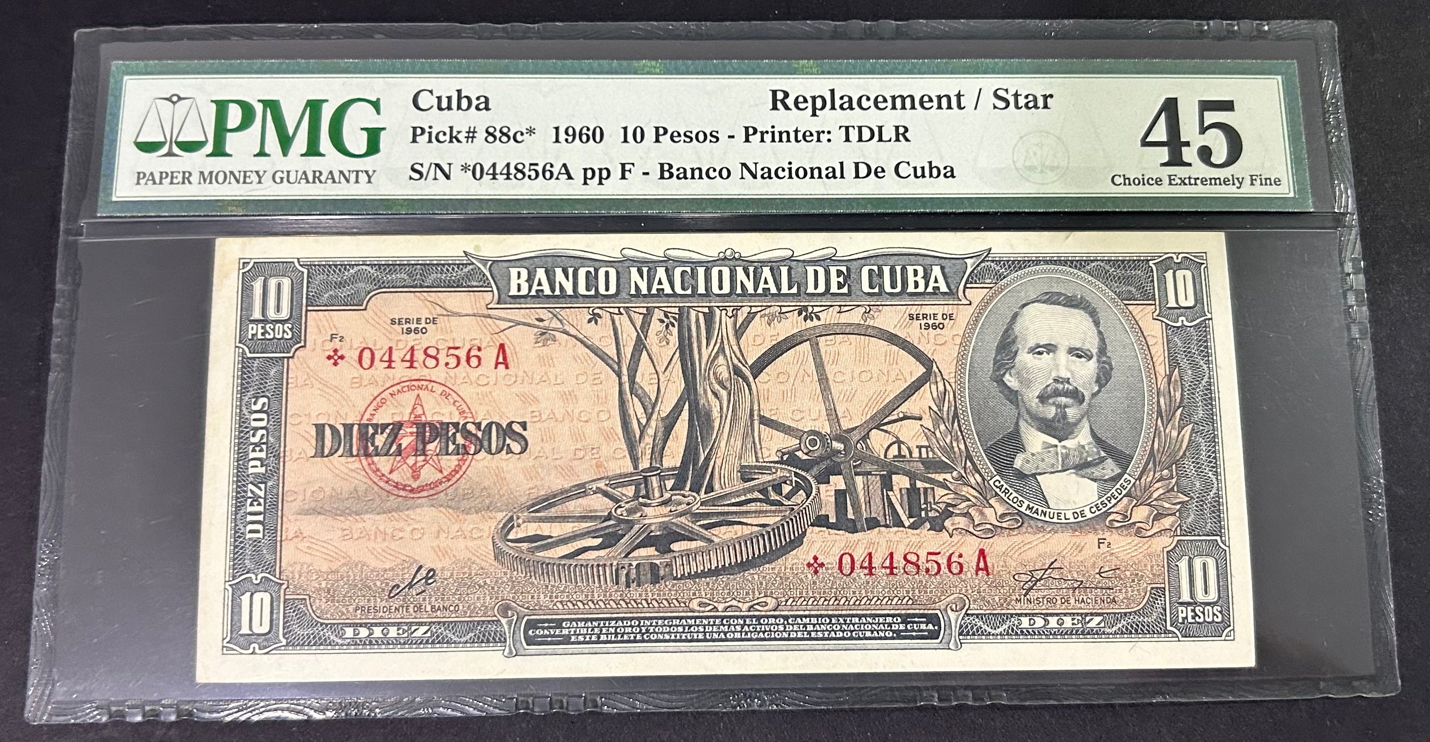 1960 10 Peso PMG 45 (Replacement-Star)