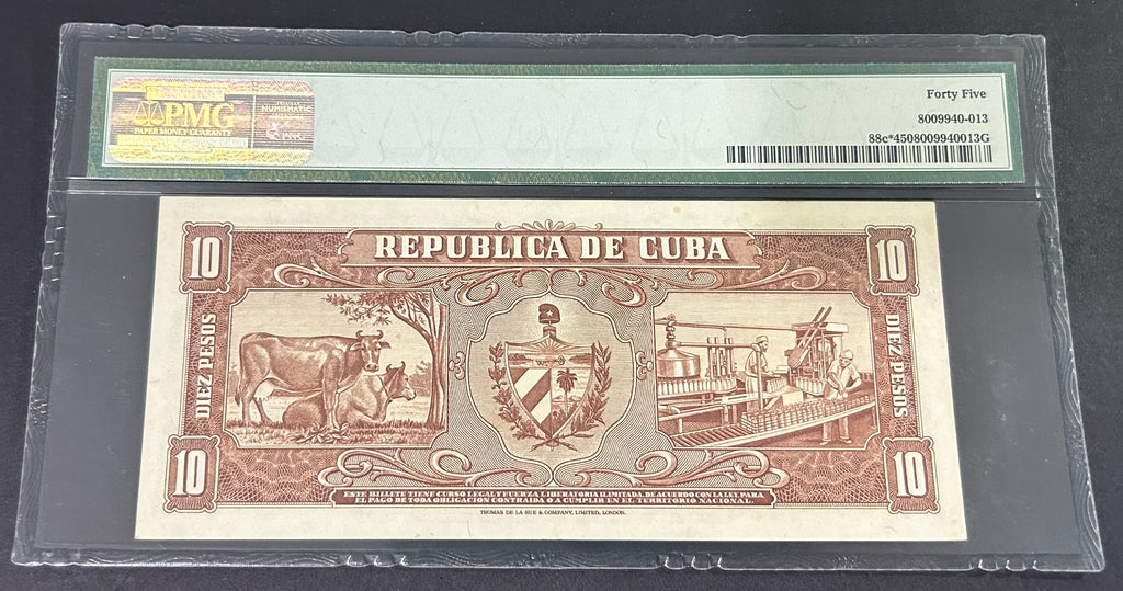 1960 10 Peso PMG 45 (Replacement-Star)