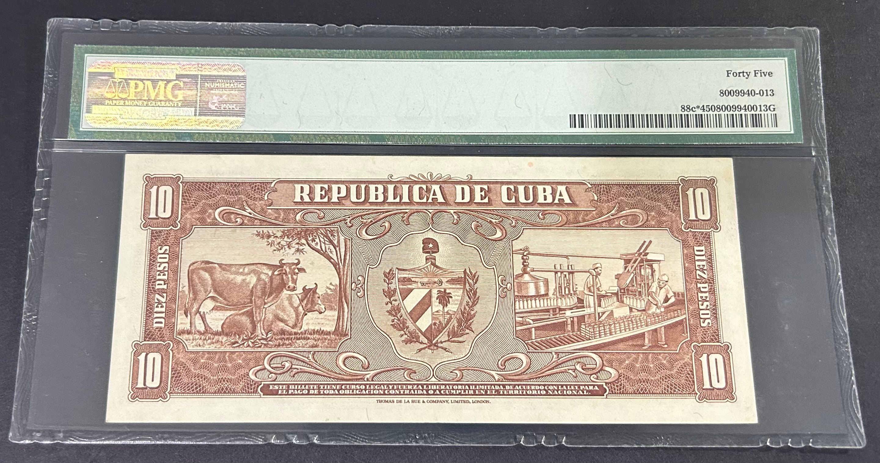 1960 10 Peso PMG 45 (Replacement-Star)
