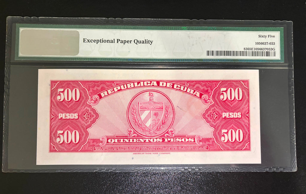 1950 500 Pesos PMG 65