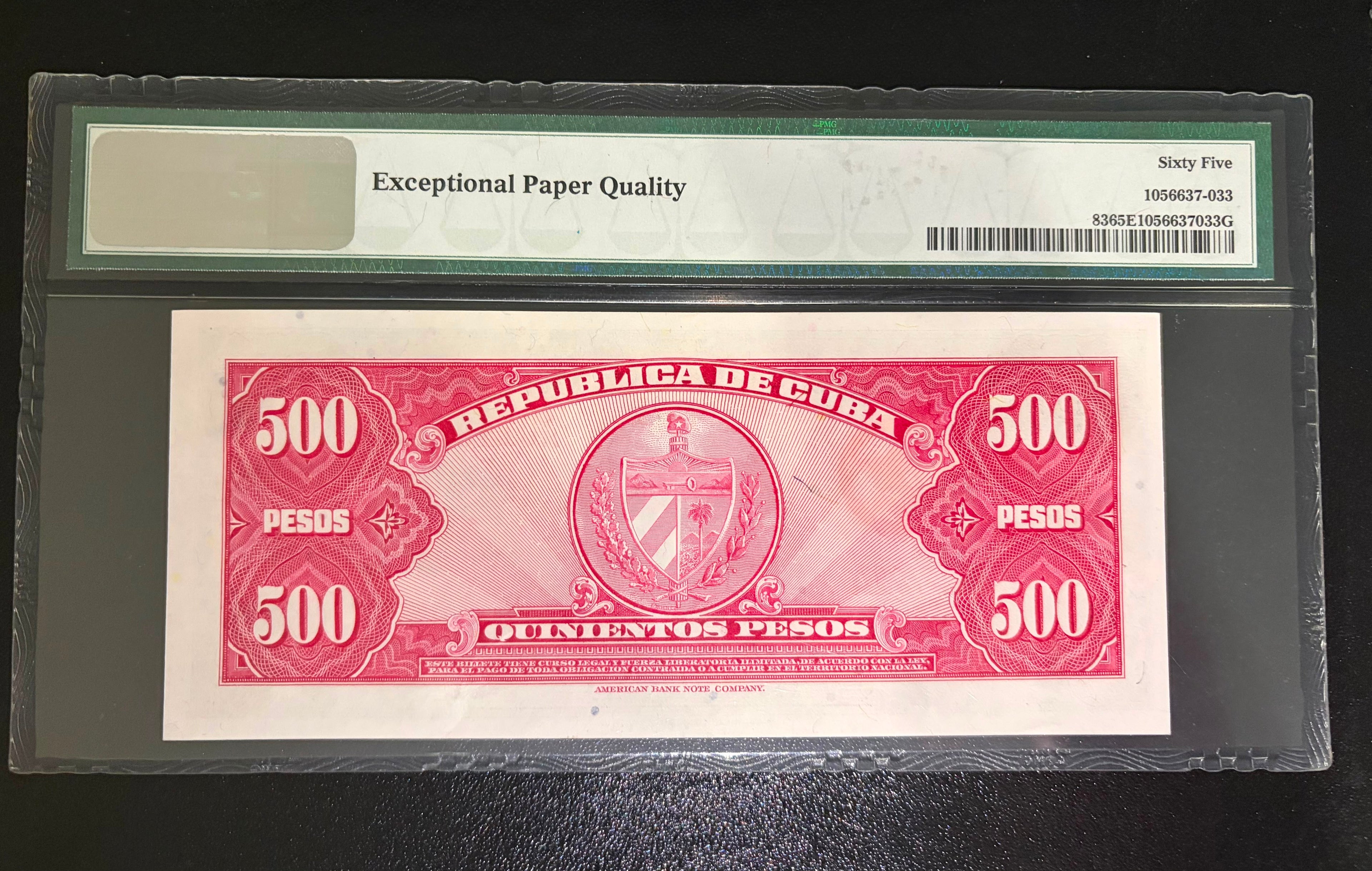 1950 500 Pesos PMG 65